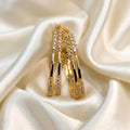 Diamond Gold Plated Bangle Set Bridal Traditional American Diamond bangles indian jewellery