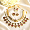 Pink Lotus Coin Combo Necklace Set