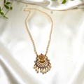 Pearl Lakshmi Pendant Short Necklace