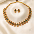 Antique Gold Kemp Lakshmi Coin Necklace Set