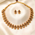 Antique Gold Kemp Lakshmi Coin Necklace Set