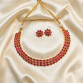 Kemp 3 linw emerald traditional necklace set arhoha jewels