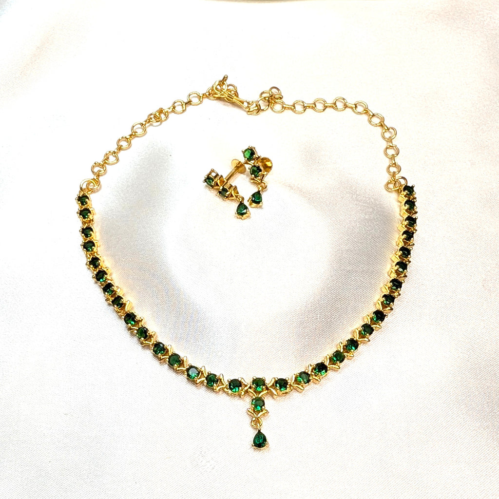Gemstone Replica AD Drop Necklace Set