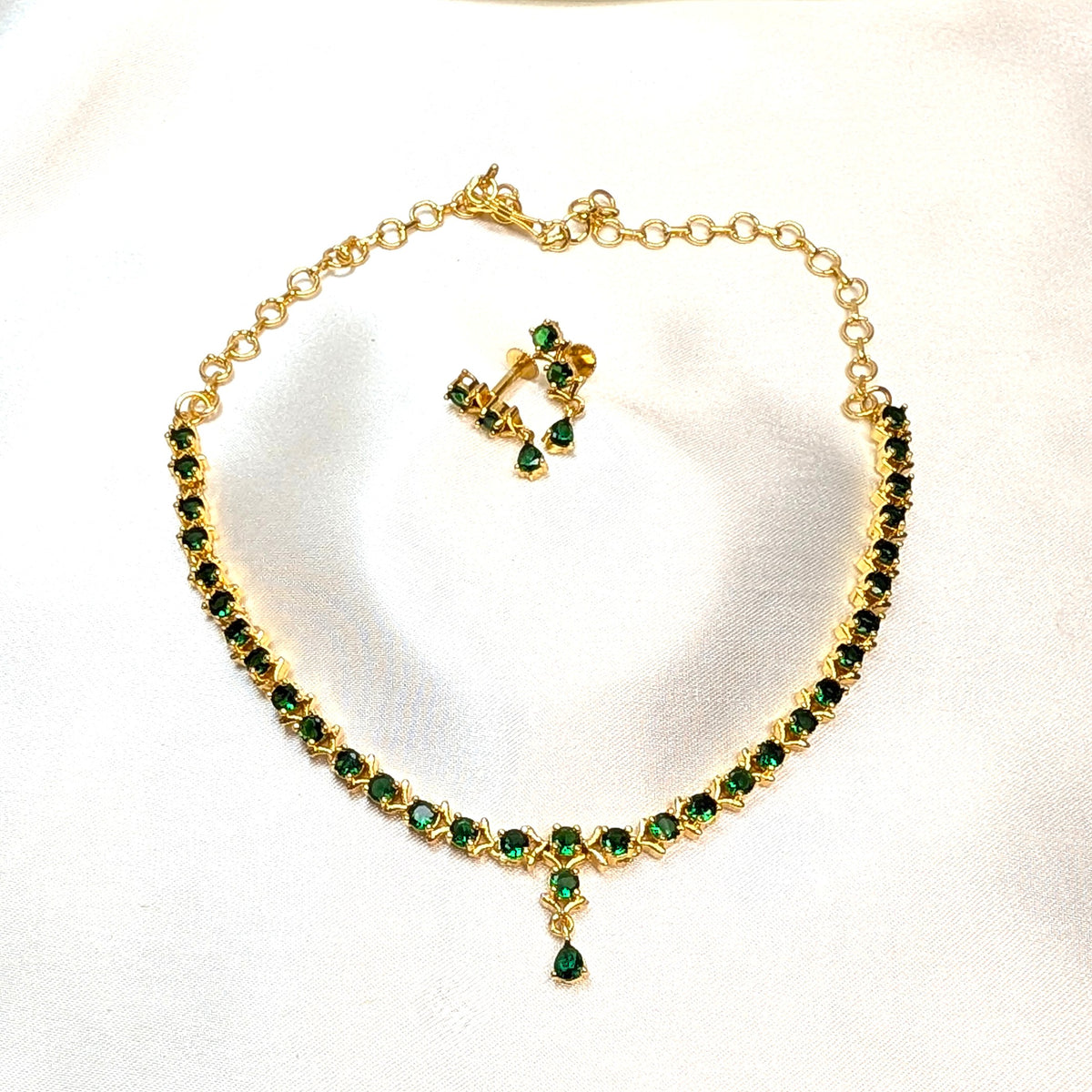 Gemstone Replica AD Drop Necklace Set