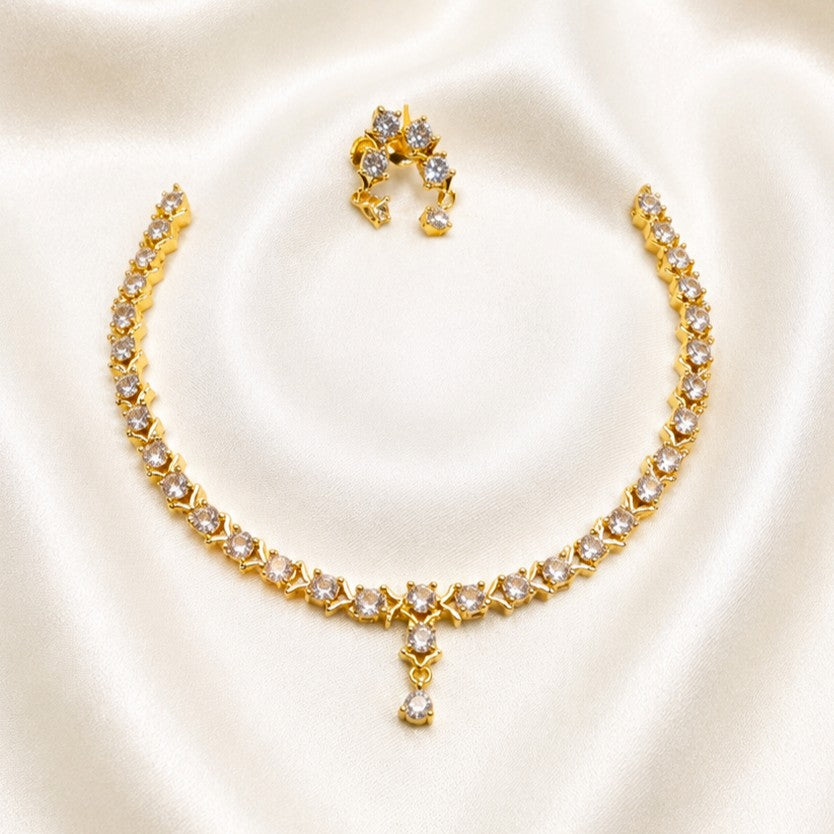 Gemstone Replica AD Drop Necklace Set