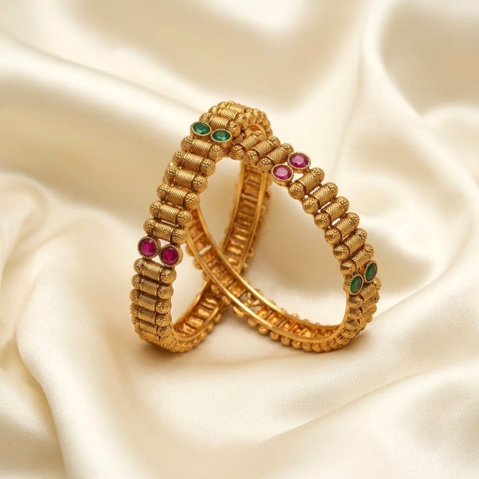 Gold Plated Traditional Bangle Sets