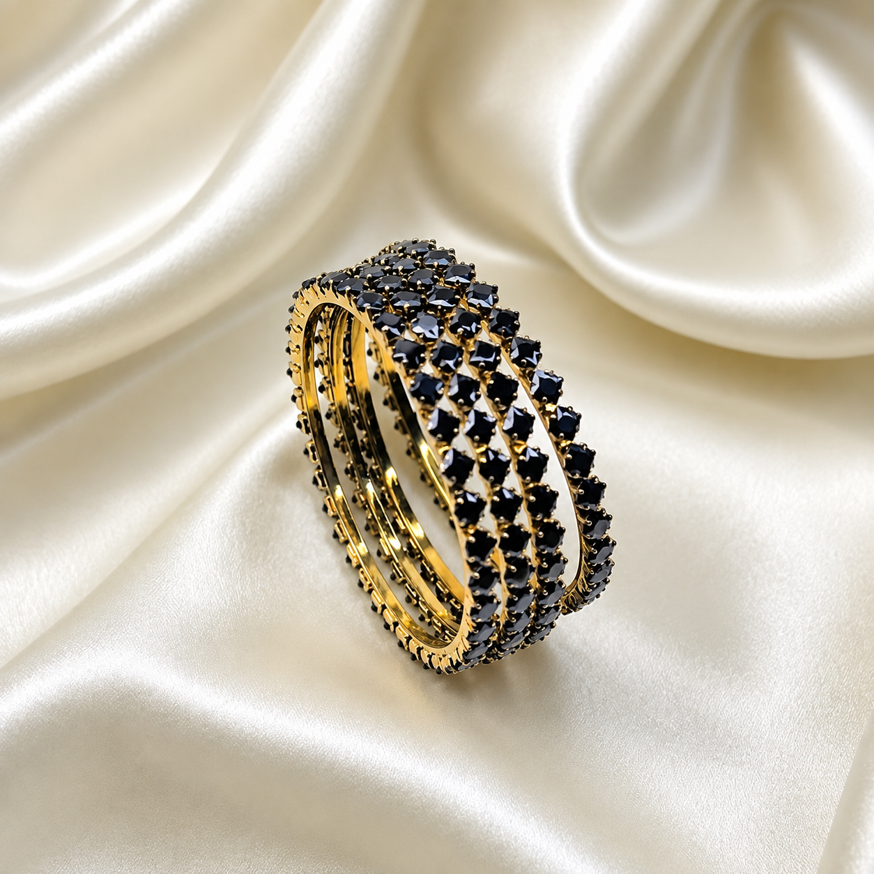 Crystal Stone Studded Partywear Bangle Set