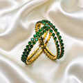 Crystal Stone Studded Partywear Bangle Set