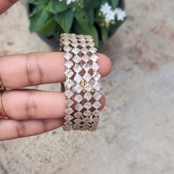 Crystal Stone Studded Partywear Bangle Set