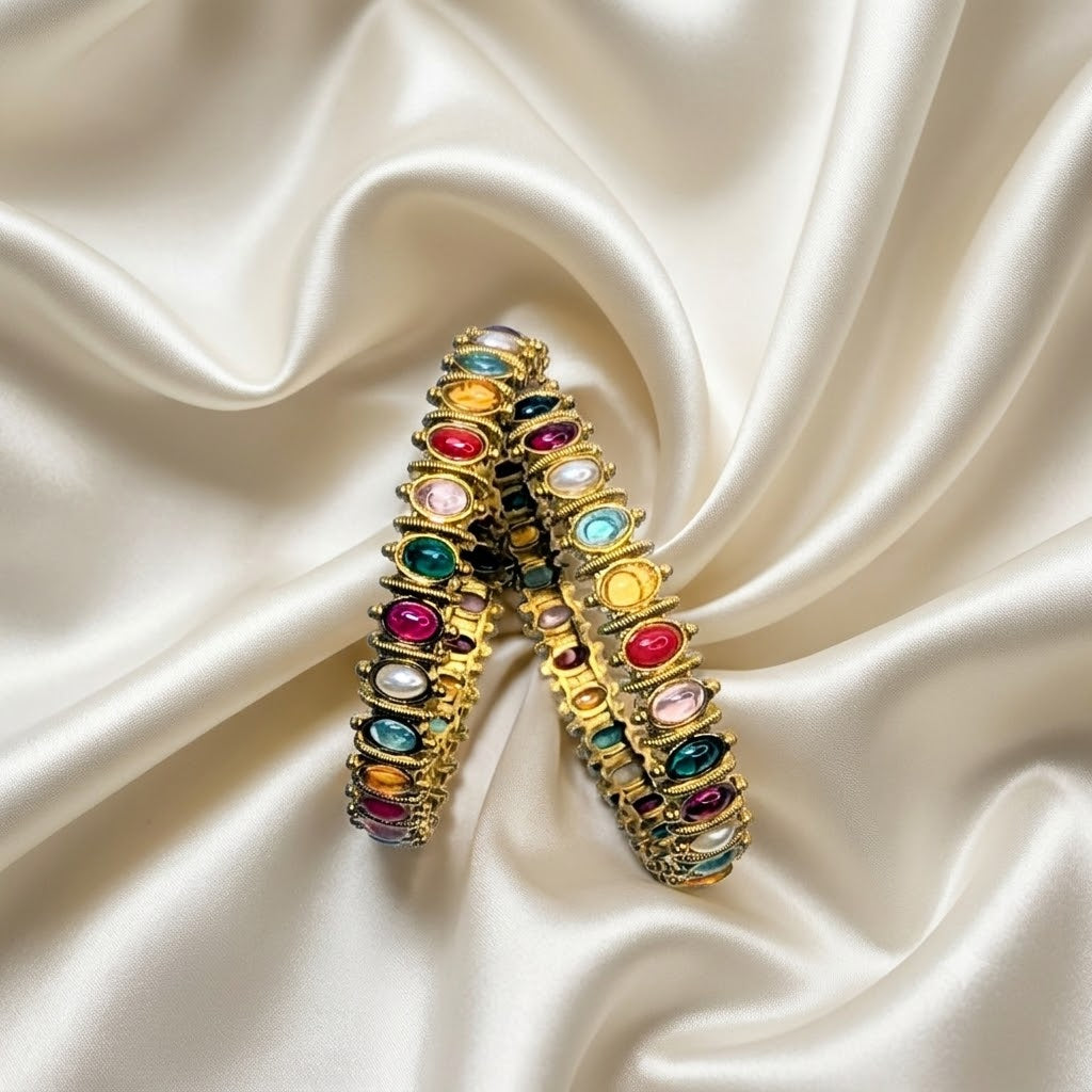 Navratna bangle multicolor traditional arhoha