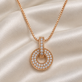 Rose Gold American Diamond Pendant Chain