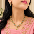 Green Aventurine Dazzling Drop Necklace Set