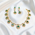 Diamond Gemstone Replica Partywear Necklace Set