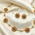 Matte Gold Kemp Ball Chain  Necklace Set