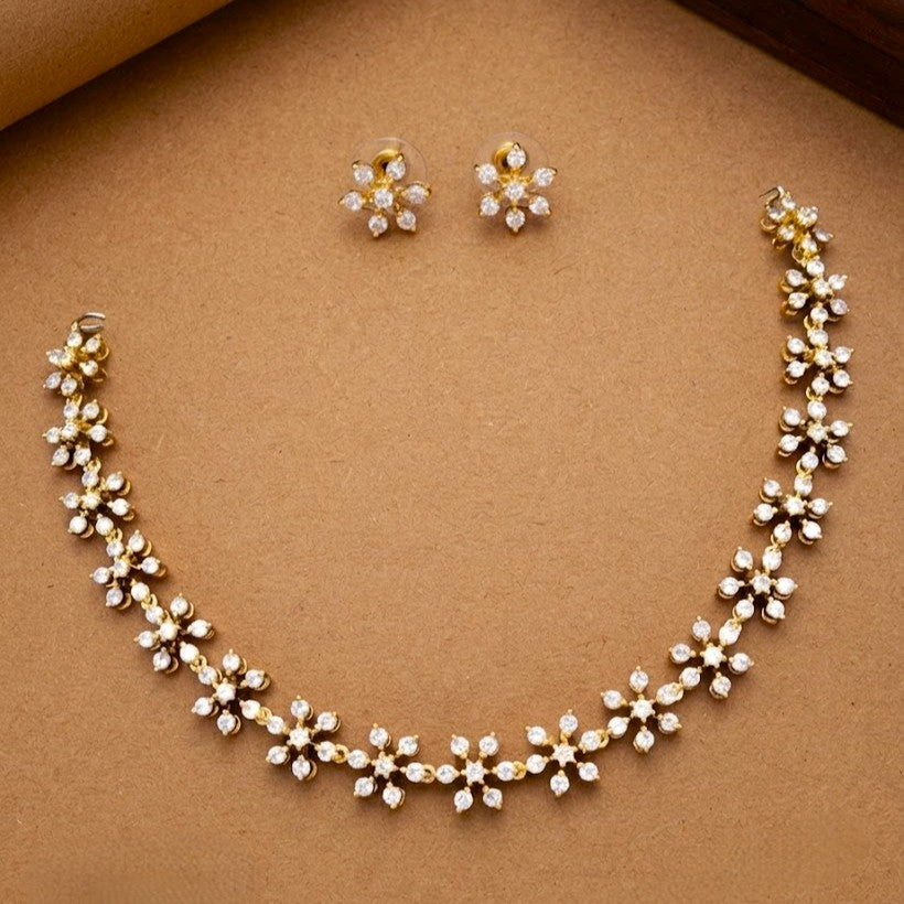 Nakshatra Diamond Replica Simple Necklace Set