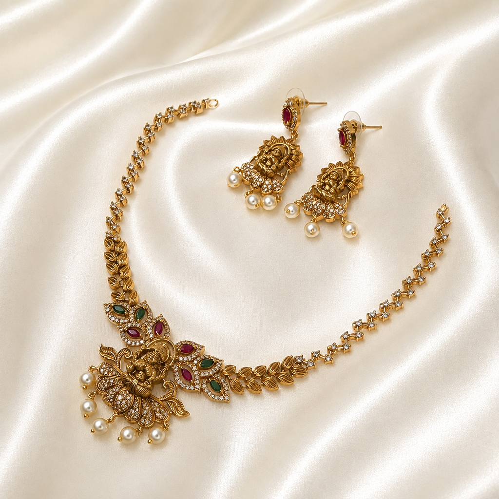 Lakshmi AD Partywear Necklace Set