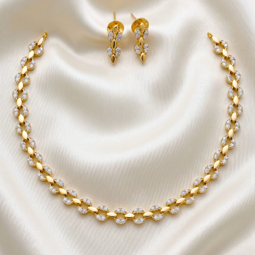 Diamond Replica Loop Necklace Set