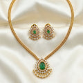 Traditional AD Pendant Attigai Necklace Set