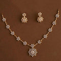 Diamond Replica Nakshatra Pendant Necklace Set