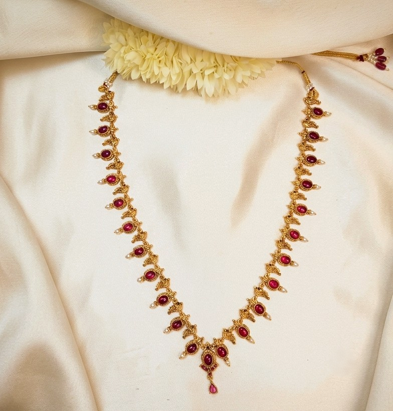 Kemp Traditional Long  Haram Necklace