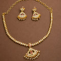 Gold Plated Diamond Replica Traditional Attigai Necklace Set