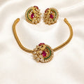 Peacock Attigai  AD Necklace Set