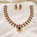 Traditional Green Palakka  Necklace Set