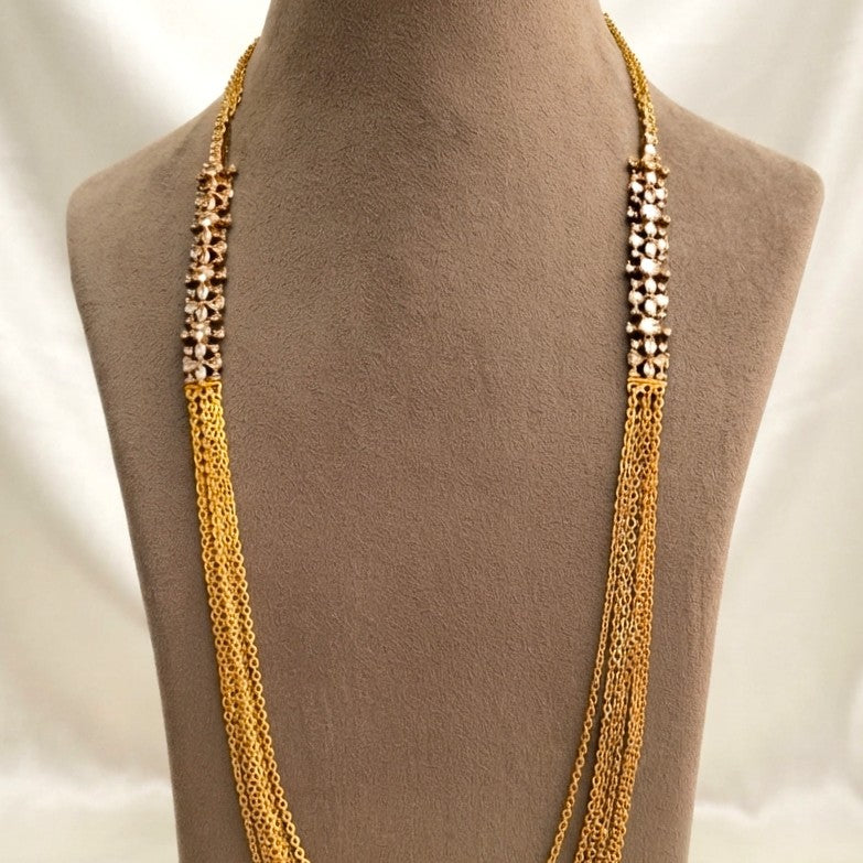 AD Multi-Strand Chandra Haram Long Necklace