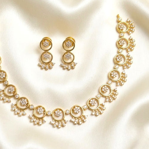 Circle Diamond Replica Necklace Set