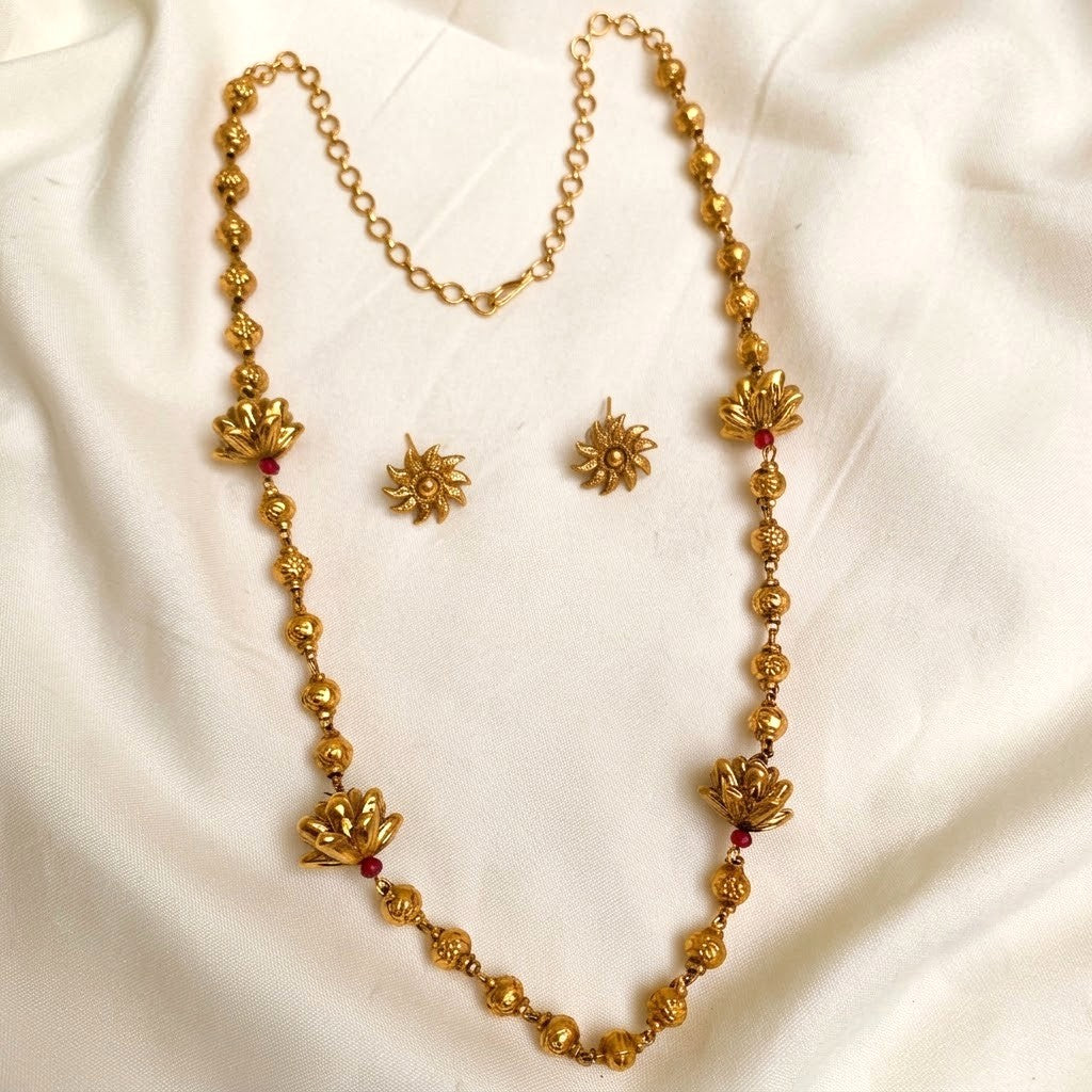  Lotus Bal Mid Length Necklace Set
