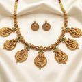 Traditional Kemp Lakshmi Ball Necklace Set